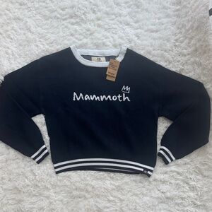 Mammoth Navy & White Crewneck Sweater NWT!